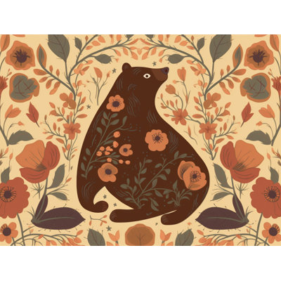 Bear Animal Room Darkening Curtain Pair