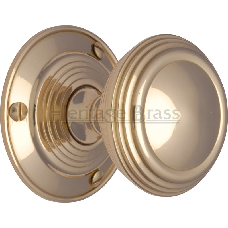 Heritage Brass Heritage Mortice Knob on Rose Goodrich Design, Polished Brass