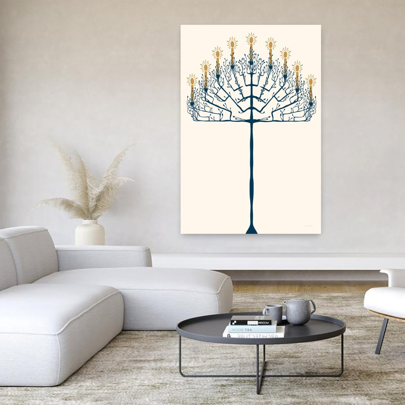 Arbre d’arbre contemporain contemporain, H 60 po x l 40 po