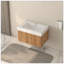Meuble-lavabo flottant 30 po avec lavabo intégré-668749789