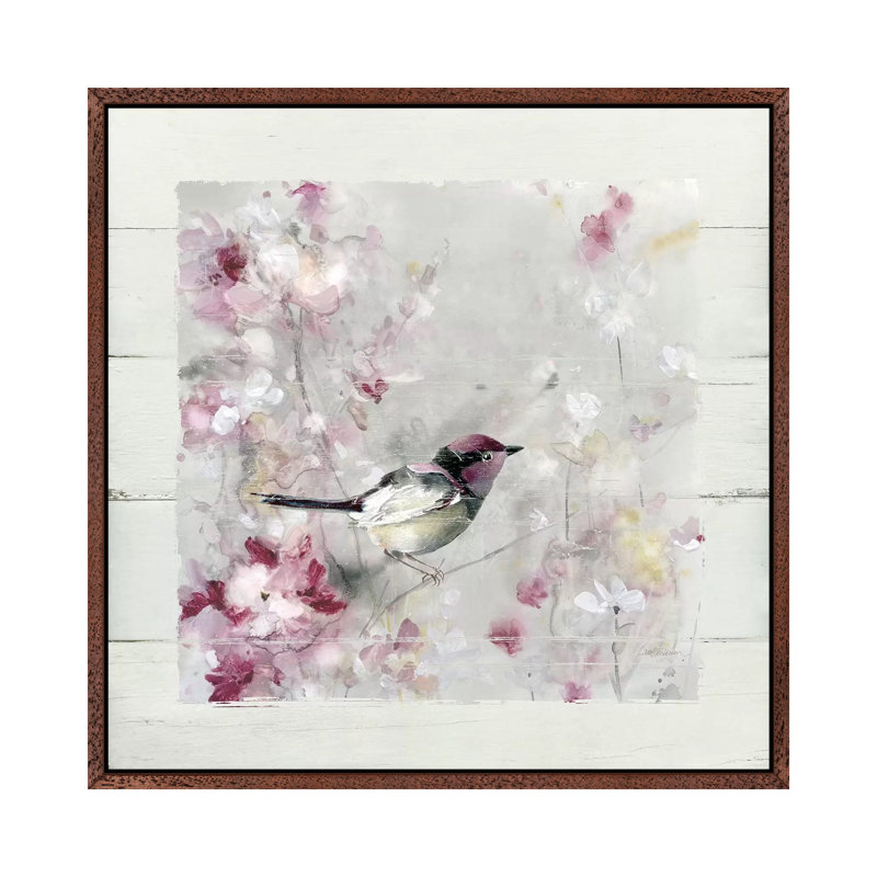 Sitting Pretty Shiplap I by Carol Robinson - Print on Canvas, Classic Brown Wood Framed, 66.04 cm H x 66.04 cm W