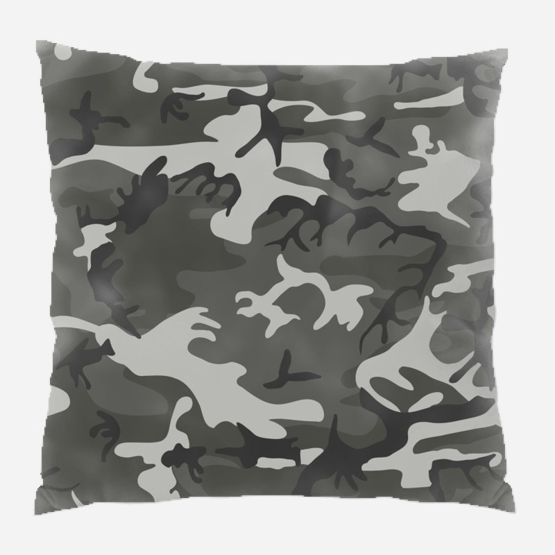 Coussin de camouflage camouflage, Noir / blanc, Intérieur