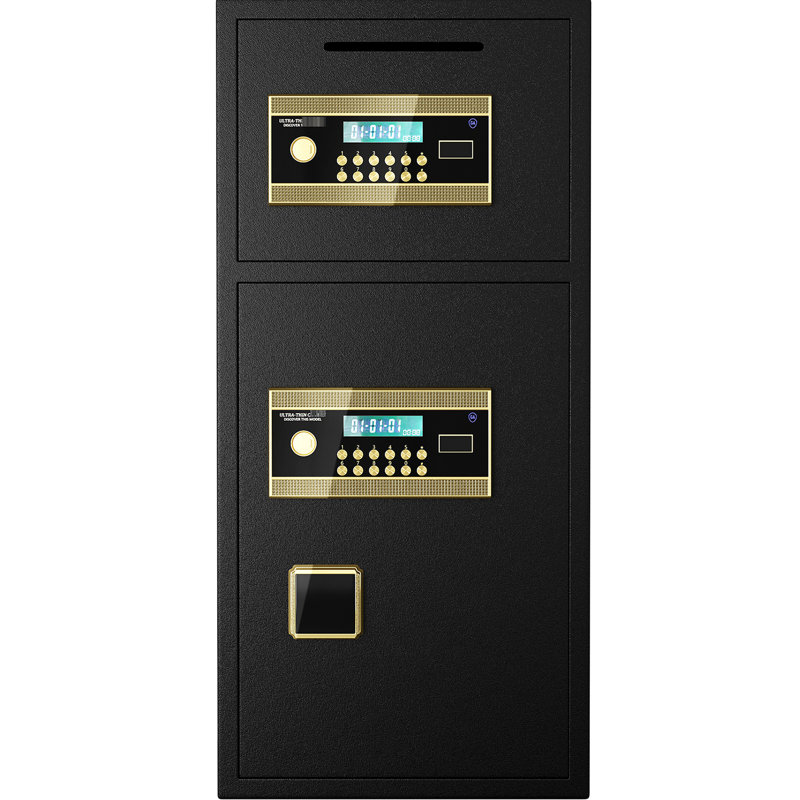 Coffre-fort à double porte avec monnayeur et code caché - 5,0 pieds cubes pour la maison, le bureau, l'hôtel, la fente à double porte imperméable, fonctionnelle