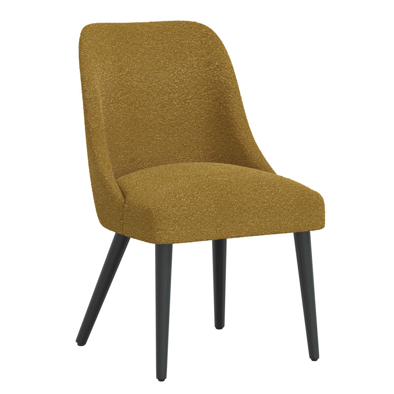 Chaise en bois massif Lozelle, Bois noir, Boucle ivoire classique
