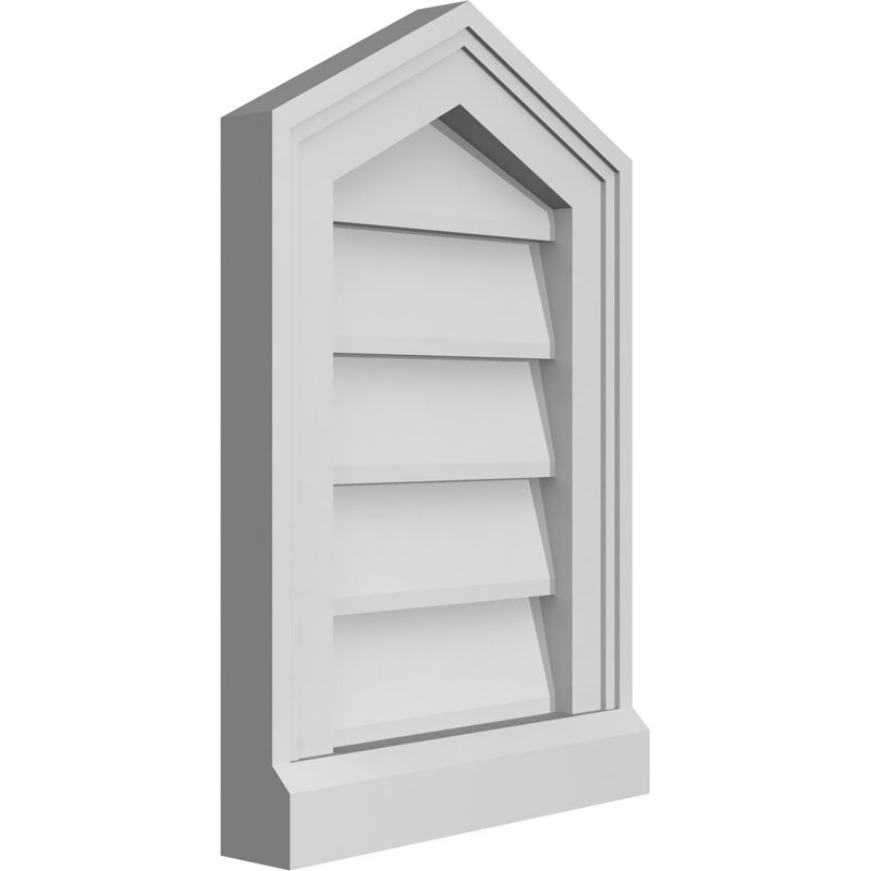Ventilateur à pignon en uréthane non-fonctionnel Signature, 6/12, 18" H x 12" W x 2" D