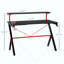Bureau d'ordinateur de jeu de course Bureau d'ordinateur de bureau à domicile avec support pour porte-gobelet pivotant