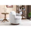 Chaise en tissu bouclé gris de style moderne avec coussin de dossier en coton et base en bois massif brun pour le salon-1386237922