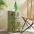 Lightweight Iron Side Table, Crackle - 14.39"D X 14.39"W 21.95"H, Cut Out Outdoor Decor Table In Patio Essential