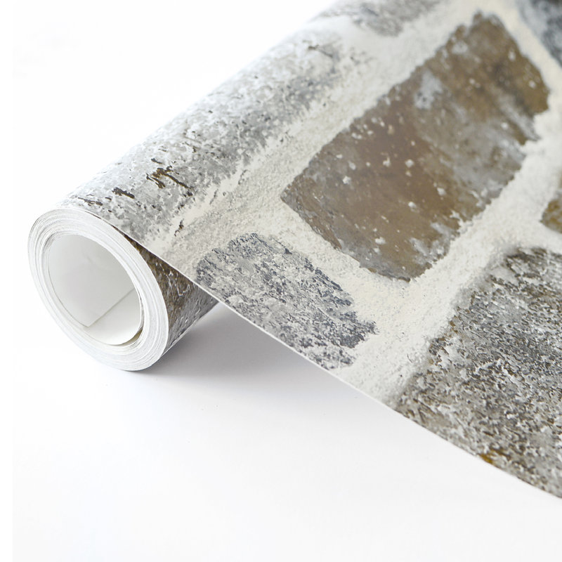 Anary Satin Peel & Stick Wallpaper Roll, Grey