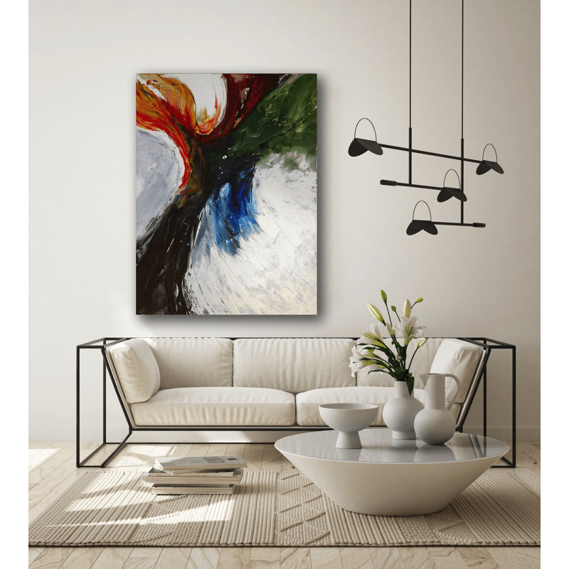 Phoenix Print by John Beard, Brown Framed Canvas, 48" H x 36" W x 1.5" D