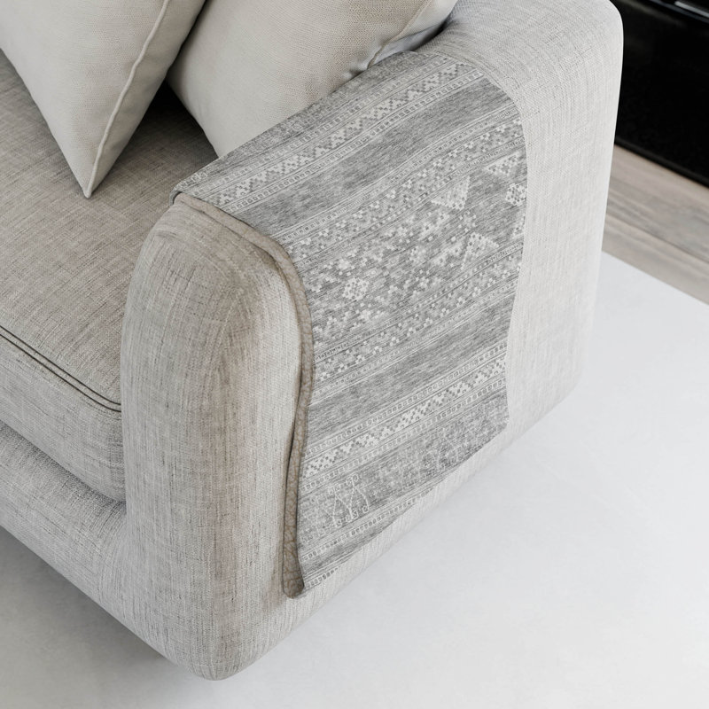 Jeté Sherpa ASB714 Southwest Addison, Argent argent