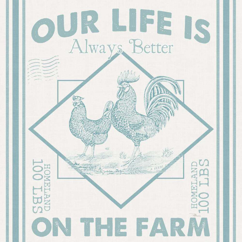 Vintage Farmhouse III, H 12 po x l 12 po x P 1,25 po