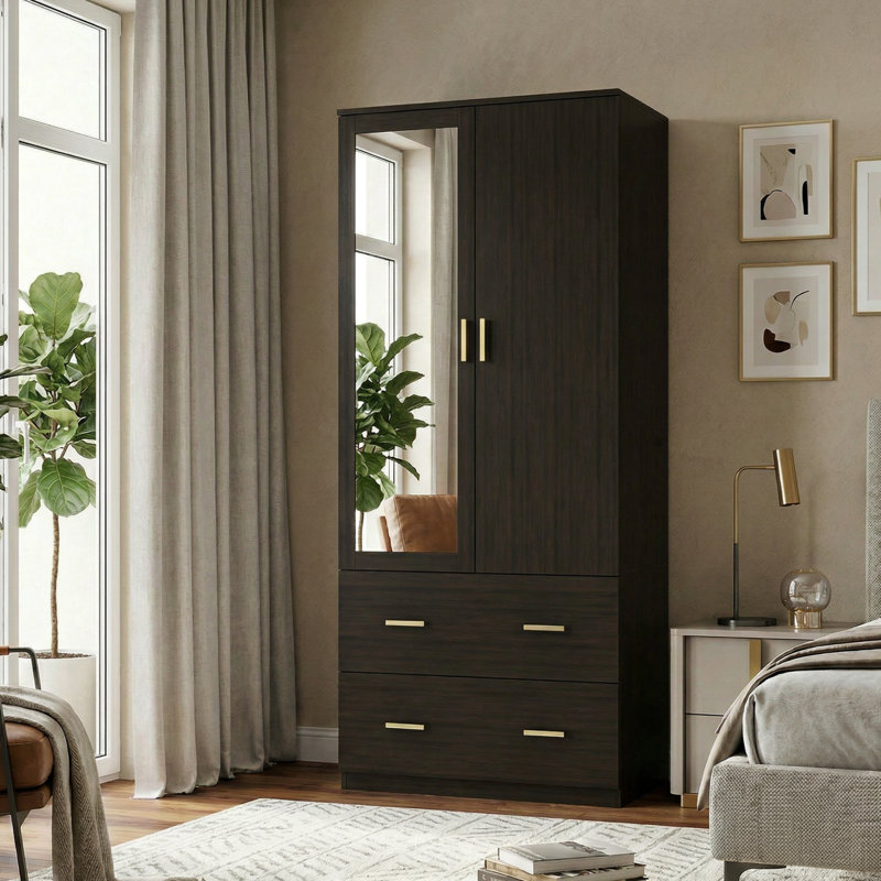 Armoire Arnettie, Brun foncé