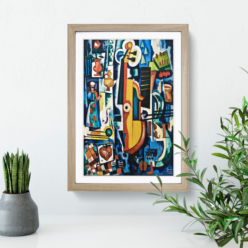 Composition Vol.1 by Amadeo De Souza-Cardoso - Picture Frame Graphic Art, Oak Framed, 36cm H x 27cm W x 2cm D
