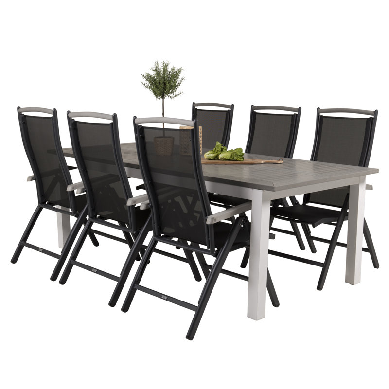 Jayesh 6 - Person Patio Dining Set with Extendable Rectangular Table