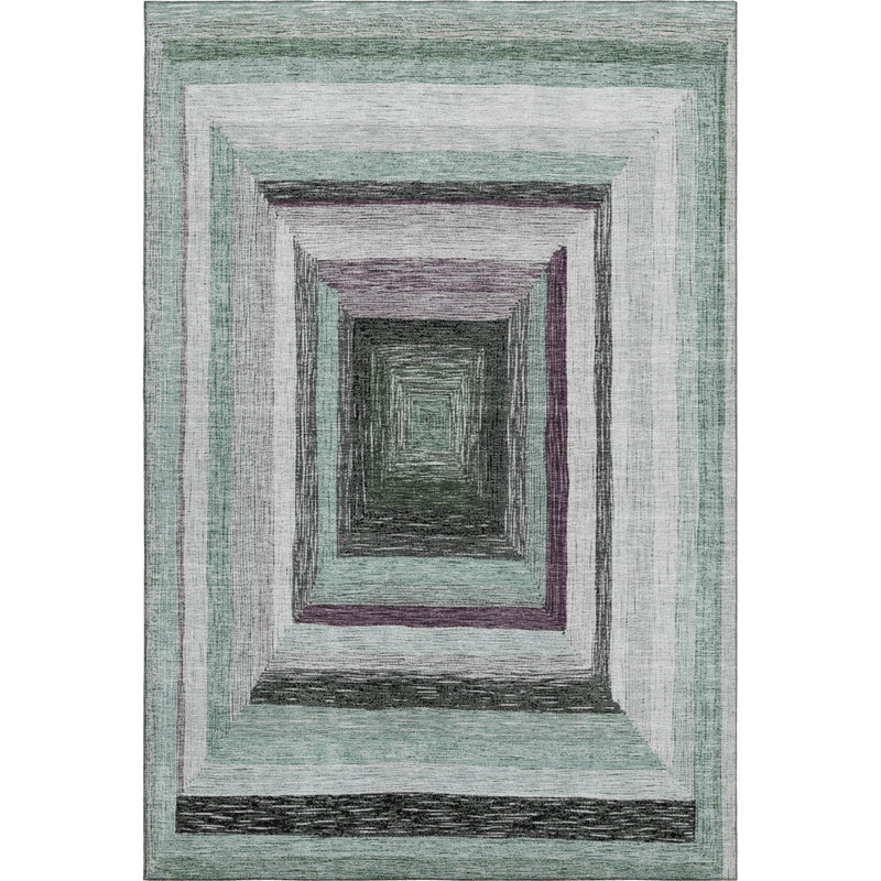 Premium Machine Washable Millbrook AMF1957 Geometric Rug, Rectangle 10' x 14'