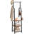 Freestanding 8 - Hook Coat Rack with Storage Shelves