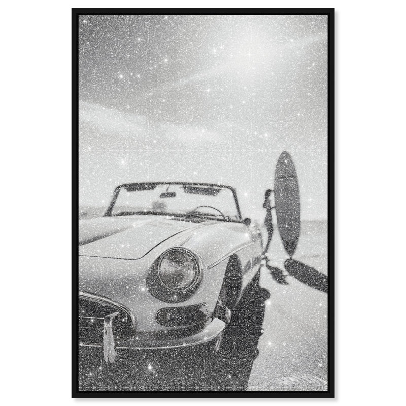 Coast Drift Print by Oliver Gal, 37"H x 55"W, Black Floater Frame