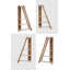 Gracelee 65" H x 39" W Ladder Bookcase, Display Corner Shelves