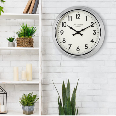 Large Chrome Wall Clock - 60cm