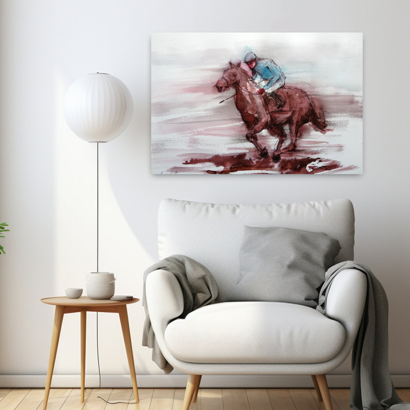 Art contemporain cheval galopant au galop