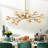 Burness 15 - Light Gold Sputnik Modern Linear Chandelier-1729010677