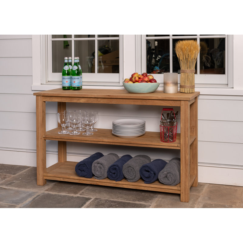Hendrum Rectangular Teak Outdoor Buffet & Console Table , 51'' in. W 18'' in. D