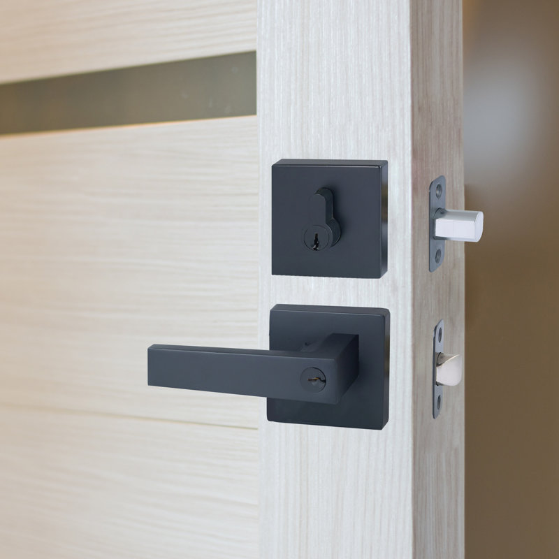 Emblem Single Cylinder Deadbolt, Matte Black