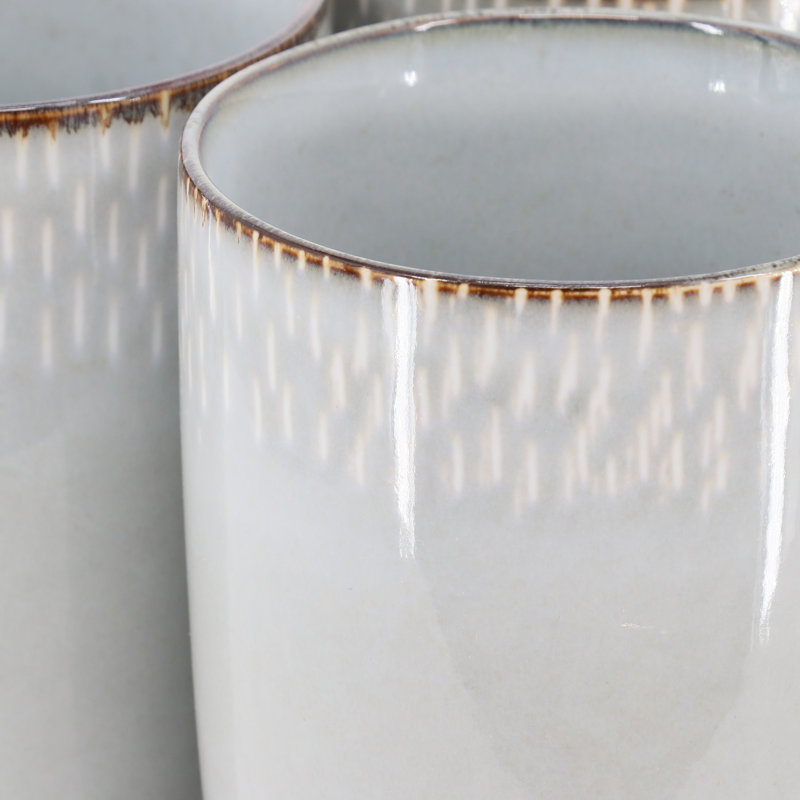 Jasper Stoneware Latte Mug, Gray
