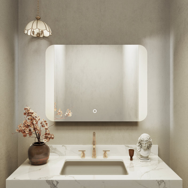 LED Mirror for Bathroom 3 Color Temperature & Brightness Adjustable, Rectangle, 30" x 40"