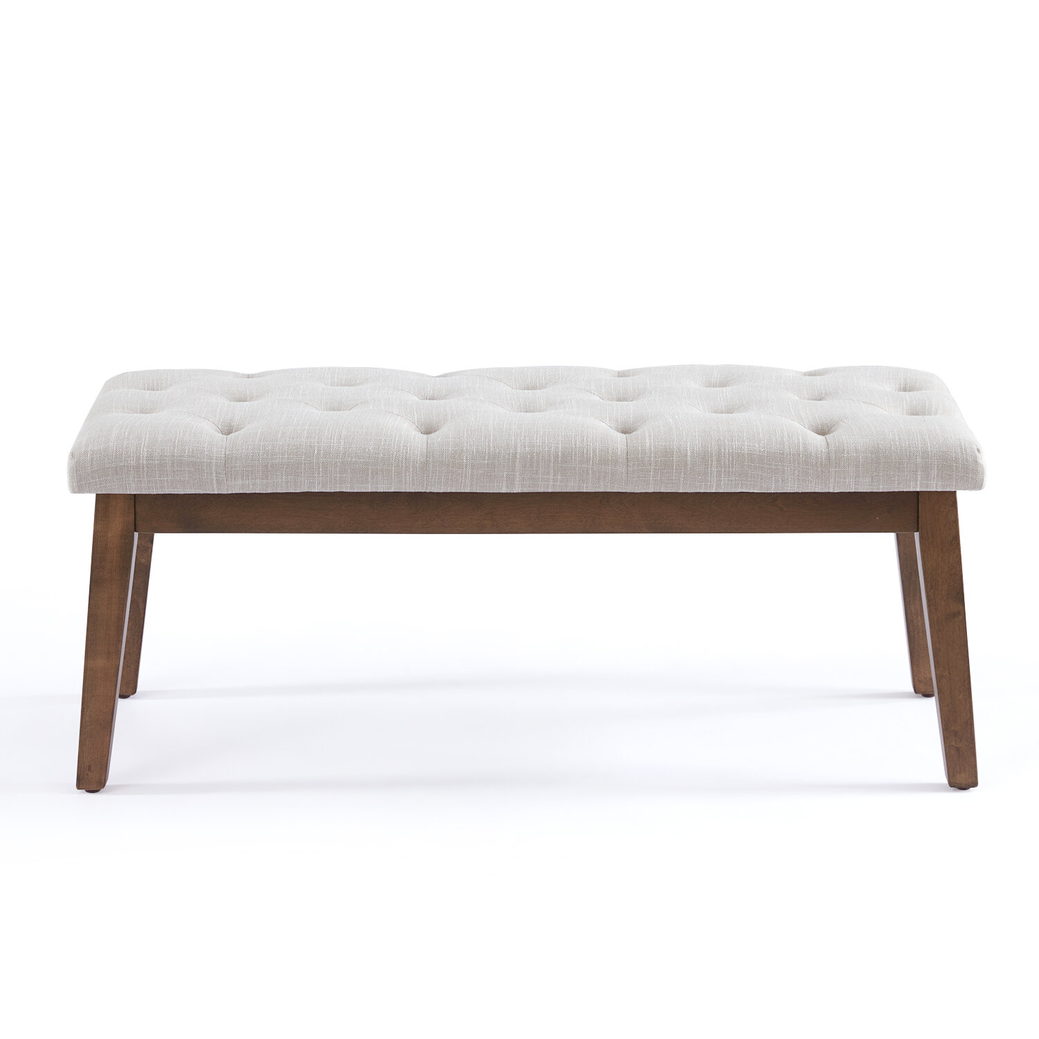 Red Barrel Studio® Isaura Linen Blend Upholstered Bench & Reviews | Wayfair