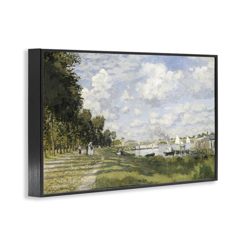 Giclée classique Monet Bassin d'Argenteuil par one1000paintings, Giclée encadrée noir minuit, H 16 po x l 24 po