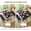 Ensemble de table de salle à manger 63 "pour 4-6, table de cuisine extensible 3 pièces avec 2 bancs rembourrés, ensemble de table de salle à manger extensible avec cadre en métal et panneau de fibres à densité moyenne, noir