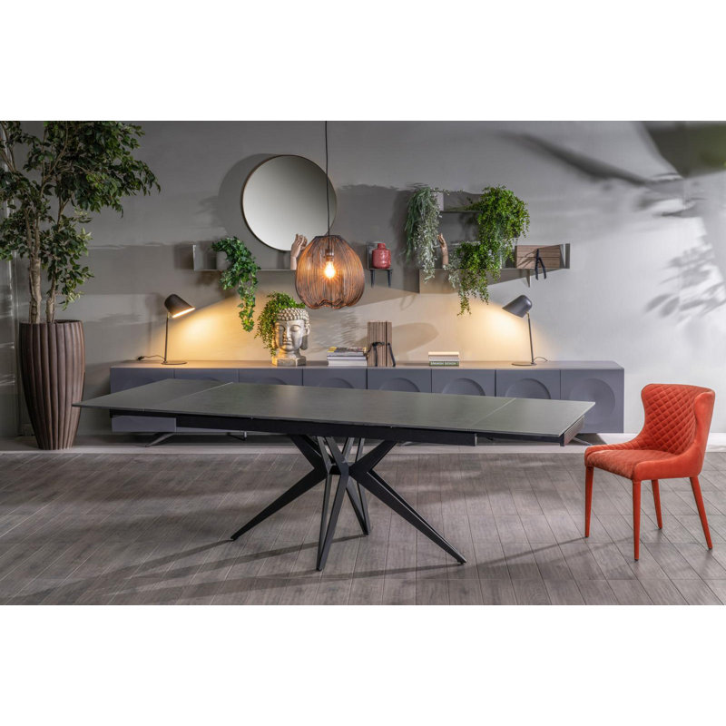 Danayara Extendable Metal Base Dining Table