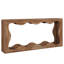 Table basse d'entrée avec design ondulé, console étroite rectangulaire de 63 pouces, rangement ouvert à deux niveaux, fabrication en bois aggloméré, finition grain de bois brun