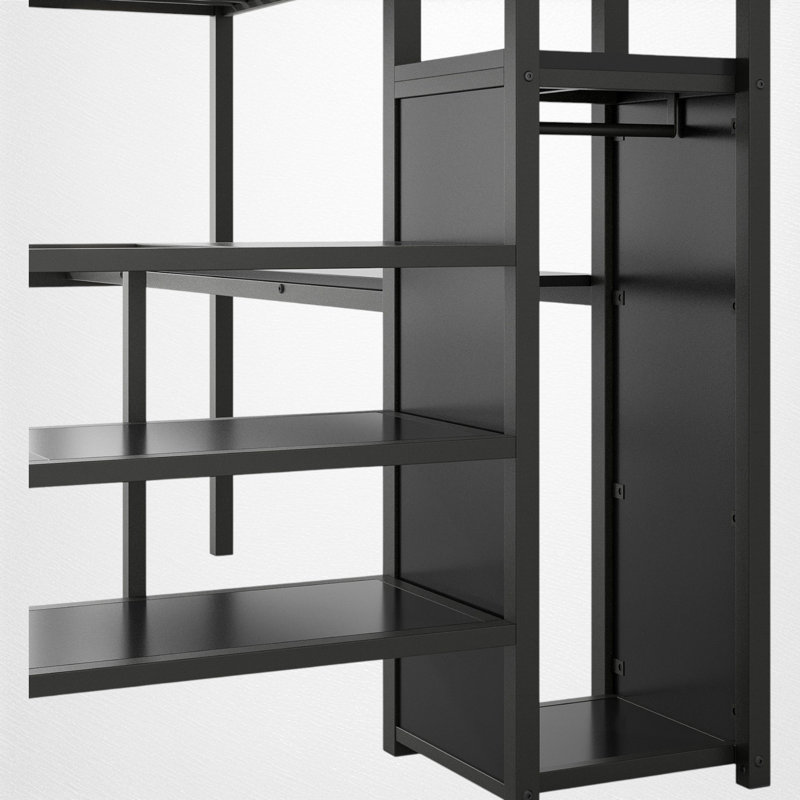 Lit mezzanine double pour enfants, Black
