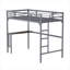 Lit mezzanine simple en métal avec bureau-607448460