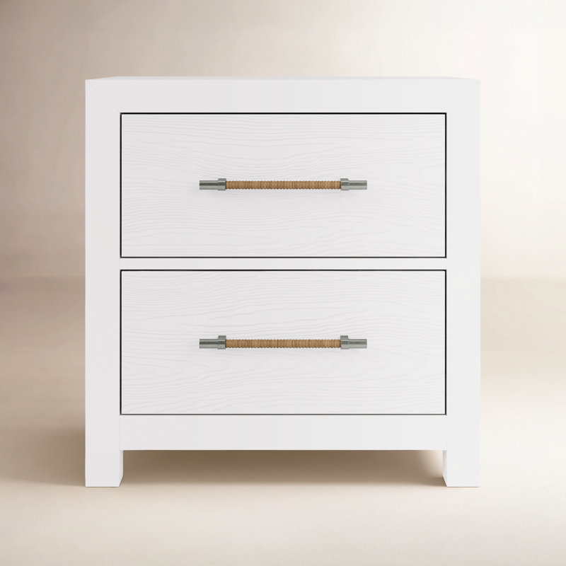 Lana 26'' W Solid Wood Nightstand, White