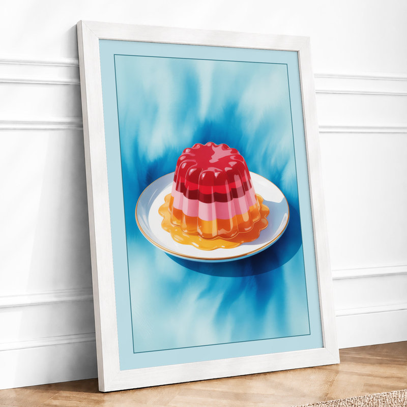 Layered Dessert Dream Retro - Framed Print, A3 - 42.0 x 29.7 cm, White
