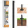 Bistro String Light Pole with Integrated Clips, Sturdy Steel Construction, Black Powder-Coat Finish, Extends Up to 10 Ft Tall
