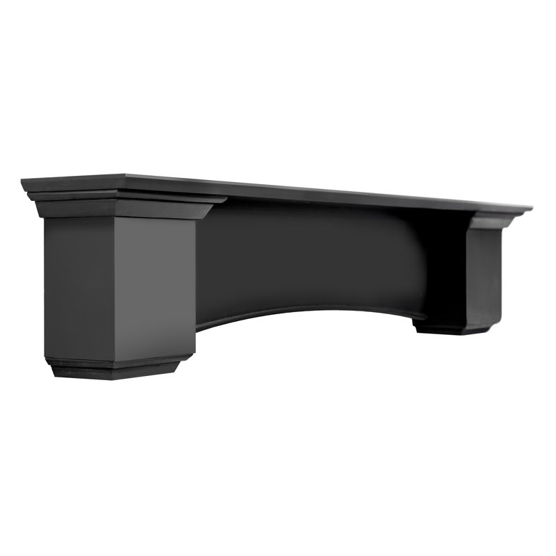 Lisbon Fireplace Mantel, 60", Satin Black