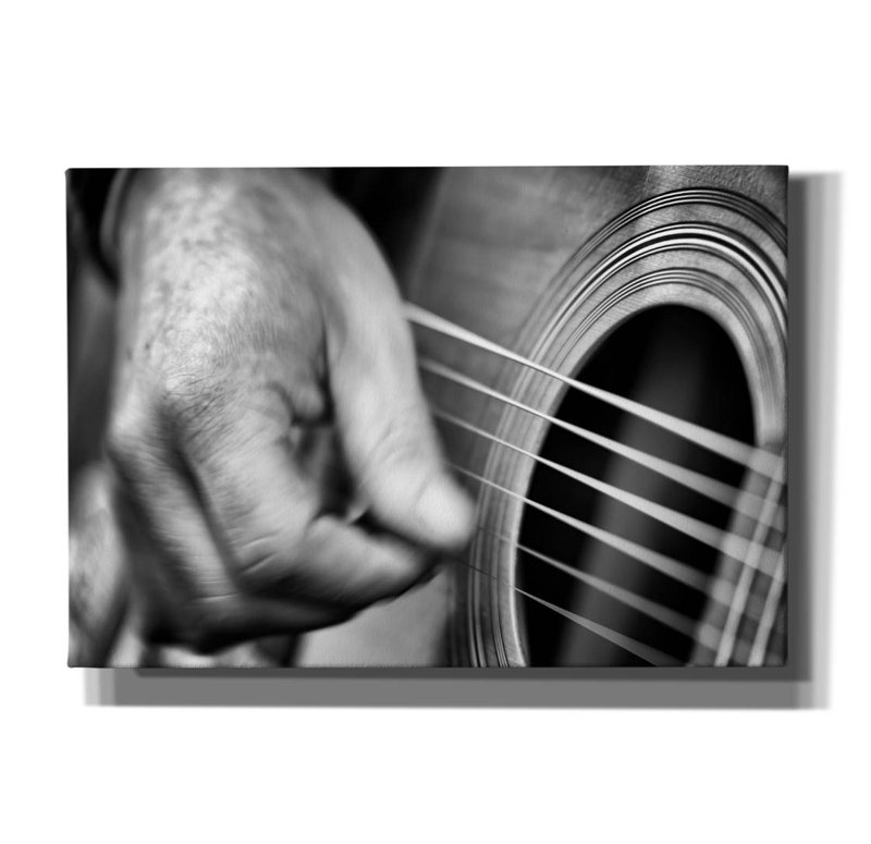 «Busker» par Rick Berk, art mural sur toile, H 18 po x l 26 po x P 0,75 po