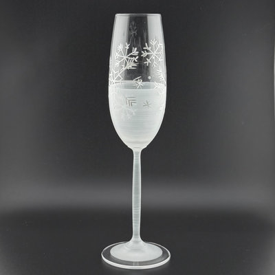 Winter Wonderland Snowflake Champagne Glass S/2