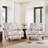 Upholstered Rococo Plum Nailhead Trim Accent Chair with Throw Pillow and Solid Wood Legs (Set of 2)-655154598