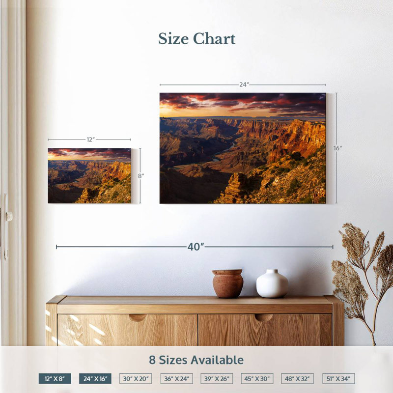 Alvord Grand Canyon au crépuscule, H 16 po x l 24 po