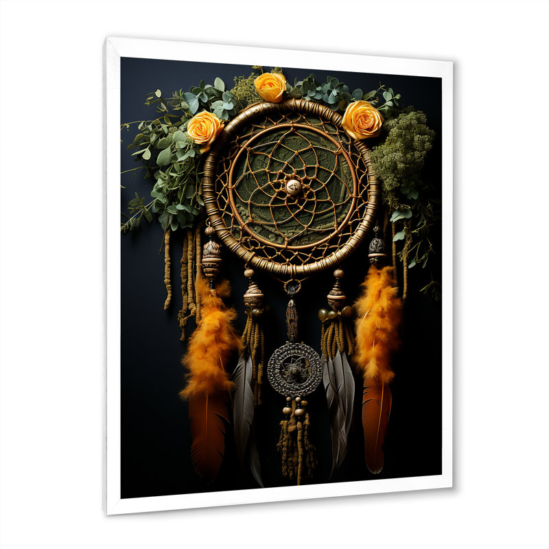 Coghill Native Art Earthly Connections I, Cadre photo blanc, H 40 po x l 30 po x P 1,5 po