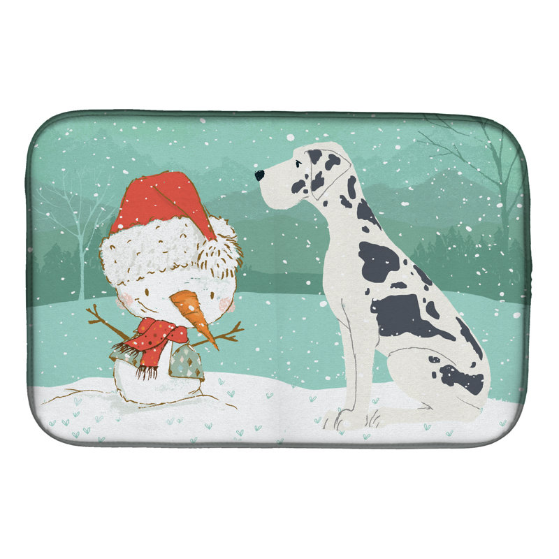 Snowman Christmas, Black/White Great Dane