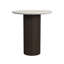 Ensemble de tables d'appoint 3 pièces avec plateau en faux marbre blanc Adelyte