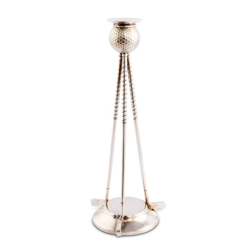 Bougeoir de table en étain 12,5 po H