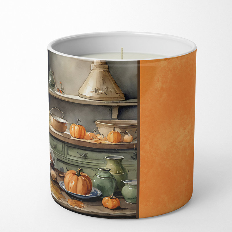 Bougie parfumée Pumpkin Pie avec support en céramique